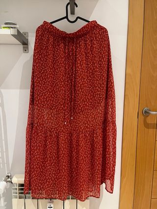 Falda larga roja Polin et moi