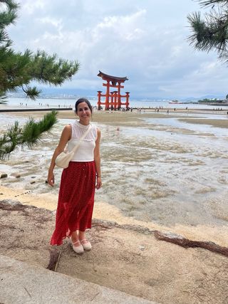 Falda larga roja Polin et moi