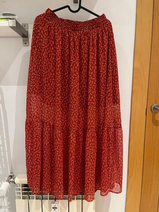 Falda larga roja Polin et moi