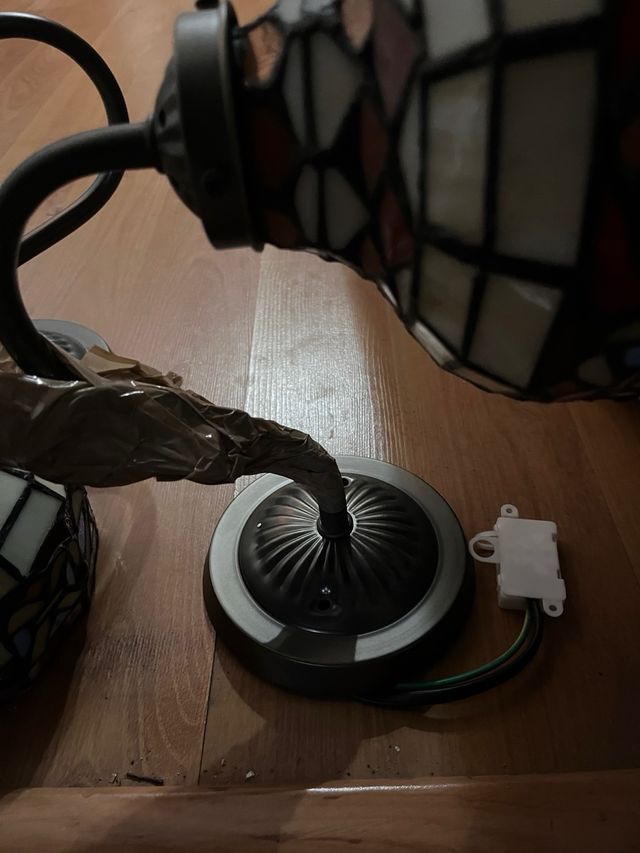 Juego 3 Lámparas Pared Tiffany Cristal