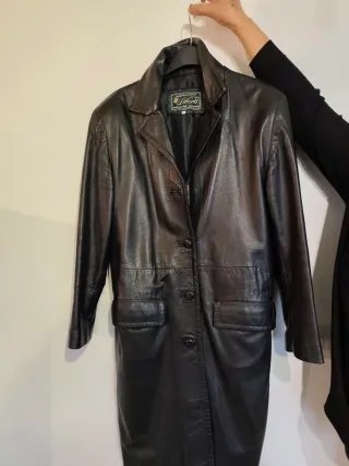 Trench in pelle vintage Made in Italy