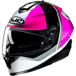 Casco de moto HJC C70N Rosa y Negro