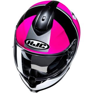 Casco de moto HJC C70N Rosa y Negro