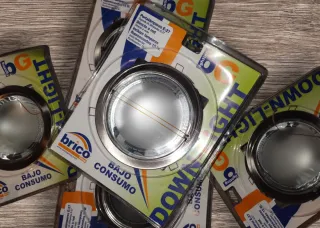 11 Portalámparas Downlight E-27 Bajo Consumo