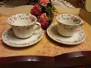 Set 2 Tazas con Plato Cartuja Sevilla Antiguo