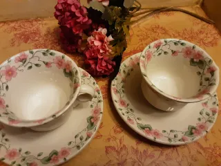 Set 2 Tazas con Plato Cartuja Sevilla Antiguo