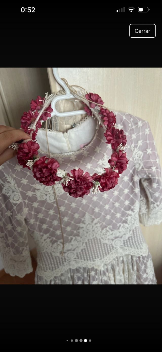 Vestido de Boda Rosa y Blanco