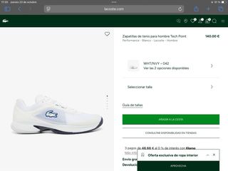 Zapatillas Lacoste Tenis/Padel Blancas y Verdes