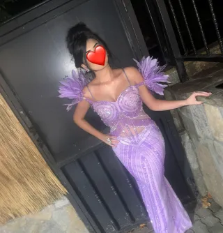 Vestido de boda gitana morado