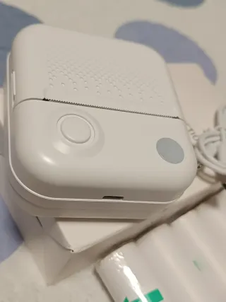 Mini Impresora de Pegatinas + 5 Rollos (nueva)