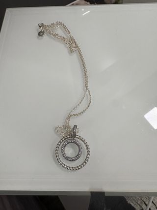 Collar Pandora Doble Aro Circonitas