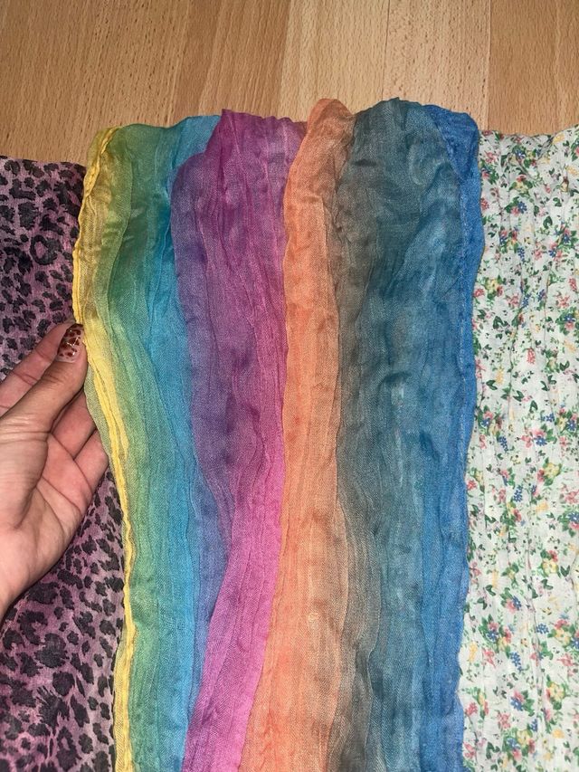 Lote 5 pañuelos cuello