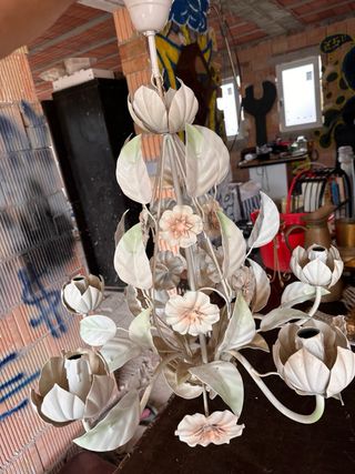 Lámpara colgante vintage flores