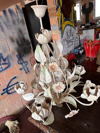 Lámpara colgante vintage flores