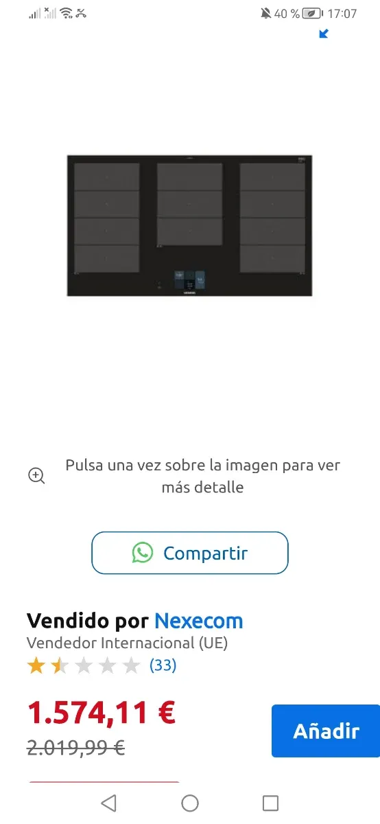 Placa Inducción Siemens IQ700 Flex