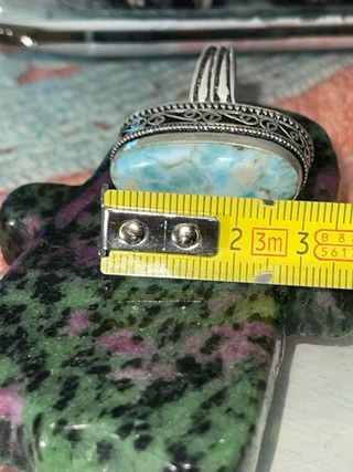 Anillo Larimar Baño Plata 925