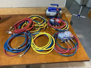 Juego Manómetros y Bomba Vacío A/A