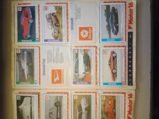 Colección de cromos de coches. MOTOR 16