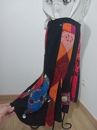 Falda larga boho made in India vintage