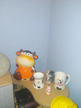 Conjunto Vacas Porcelana Decorativas Nuevas