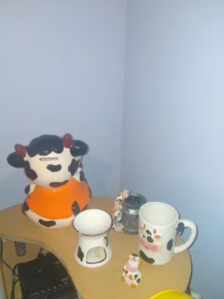 Conjunto Vacas Porcelana Decorativas Nuevas