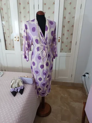 Vestido Morado Licra Fría