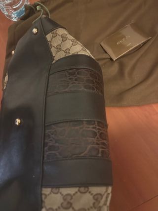 Borsa Gucci Hobo Beige/Marrone Coccodrillo