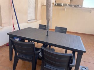 Sombrilla terraza Leroy Merlin beige