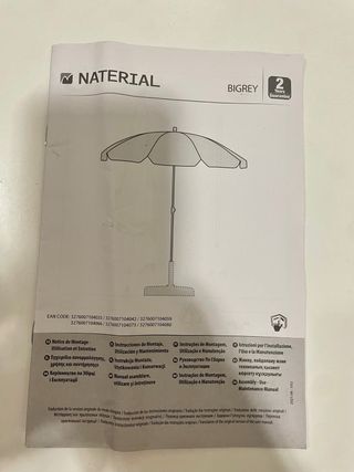 Sombrilla terraza Leroy Merlin beige