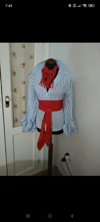 Camisa Lolailo Rayas Azul y blancas