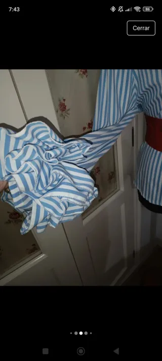 Camisa Lolailo Rayas Azul y blancas