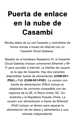 Casambi Cloud Gateway (CGW-001-PSU/POE)