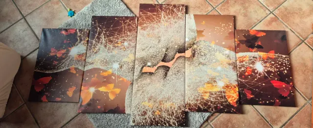 Quadro 200 cm farfalle e luci