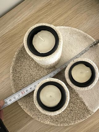 Set 3 portacandele decorativi