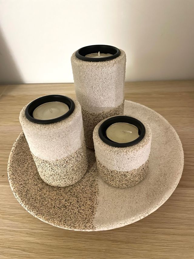 Set 3 portacandele decorativi