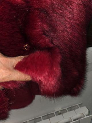 Chaqueta piel sintética hecha a mano y cosida tbm