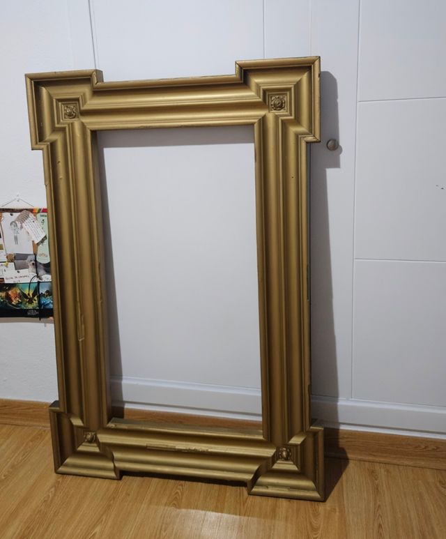 Marco antiguo madera dorado 85x125