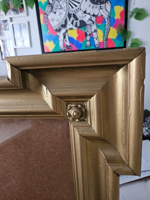 Marco antiguo madera dorado 85x125