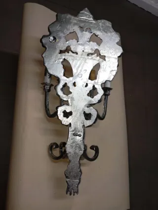 Applique 4 luci argento metallo