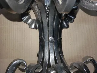 Applique 4 luci argento metallo