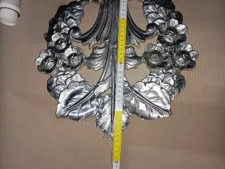 Applique 4 luci argento metallo