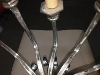 Applique 4 luci argento metallo