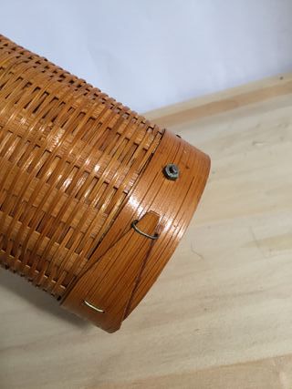 Bottiglia termos vintage rattan e vimini