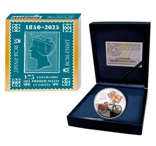 Moneda Plata 10€ Sello España 175 Aniversario