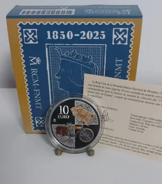Moneda 10€ 175 Aniversario Del Primer Sello