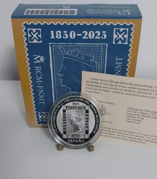 Moneda 10€ 175 Aniversario Del Primer Sello