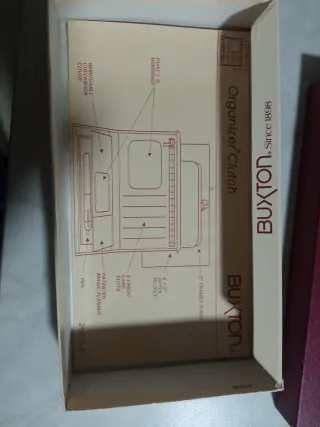 Cartera Buxton Roja y Dorada