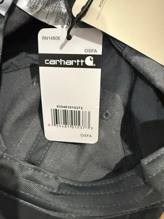 Gorra gris claro Carhartt nueva con etiquetas