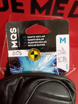 Guantes de Moto MQS Kevlar Talla M, Nuevos.