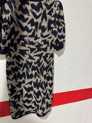 Vestido punto Utherque TM azul/dorado/plata